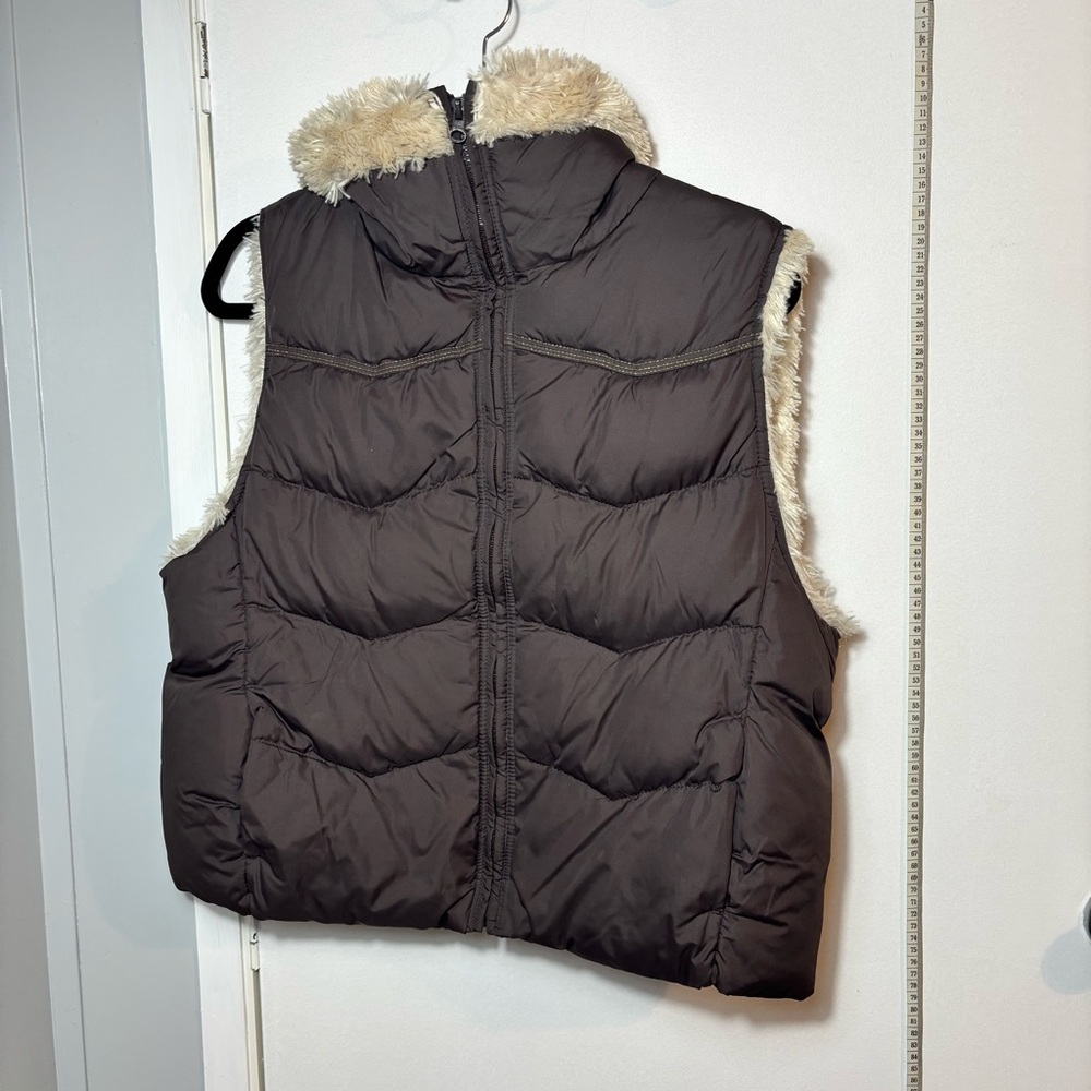 Big Chill Chocolate Coat with Cream Faux Fur